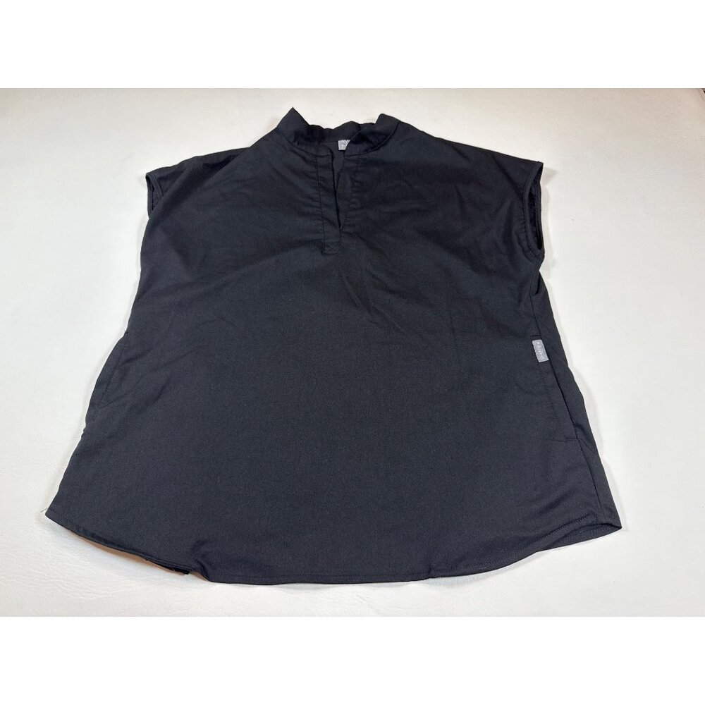 Niaahinn black Tunic scrub Top Size womens L Lightweight Casual Wear (II361)